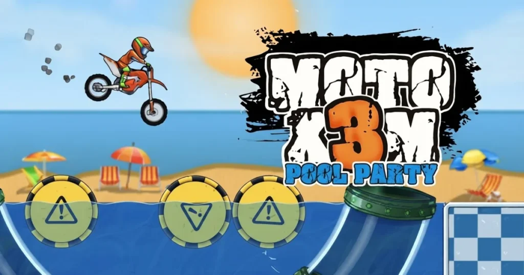 Play Moto x3m pool party Free Online