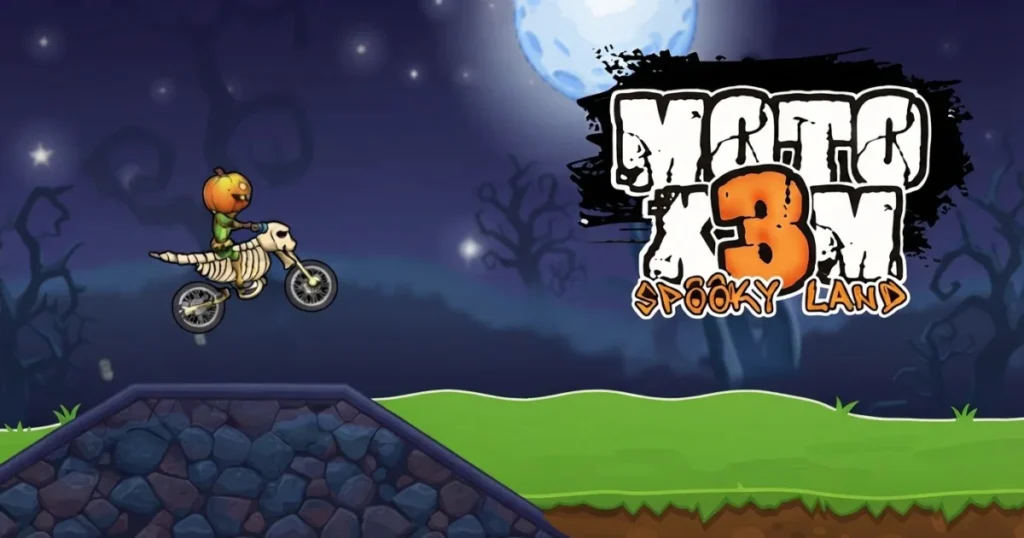 Play Moto x3m spooky land Free Online