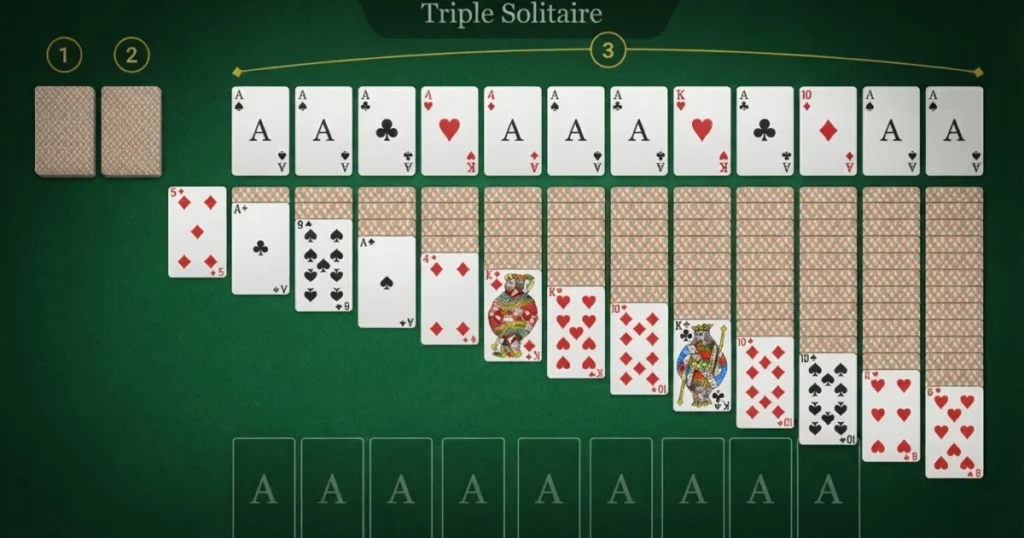 Play Triple Solitaire Free Online